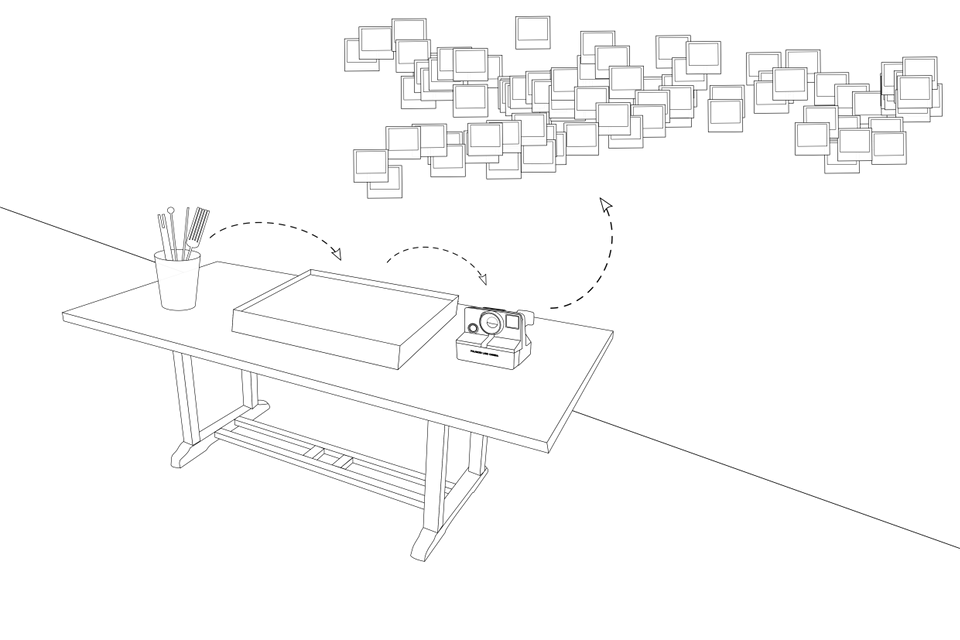 An image of the sensory experience setup